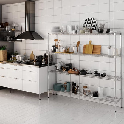 14" Deep x 72" Wide x 64" Height Wire Shelving Kit | 4-Tier | NSF Commercial - Image 6