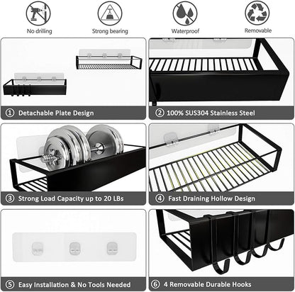 Shower Caddy, Adhesive Shower Organizer - Image 3