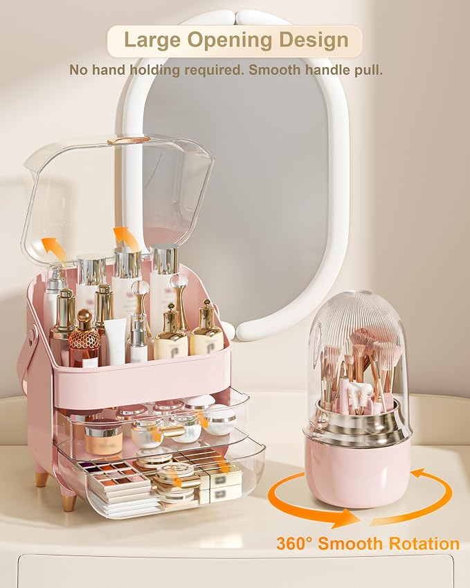 Makeup Organizer, Skincare Holder Bathroom Counter Organizer, Storage Box - Image 5
