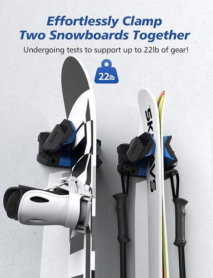 Ski & Snowboard Wall Rack, Ski Wall Mount & Ski Rack Wall Mount - Image 4