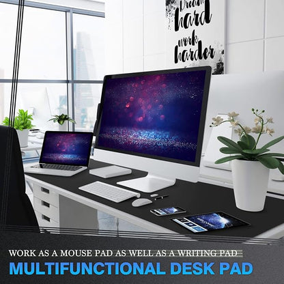 K KNODEL Large Office Leather Desk Mat, Mouse and Keyboard Pad, Computer and - Image 2