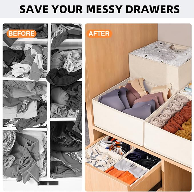 Criusia Drawer Organizer Clothes 6 Pack - Image 8