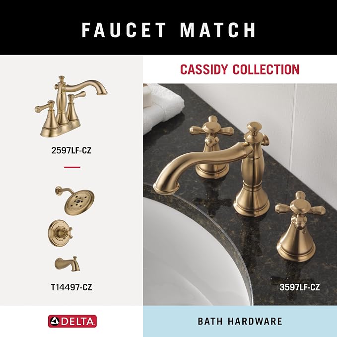 Delta Double Towel Hook for Bathroom or Kitchen| Champagne Bronze | Cassidy - Image 7