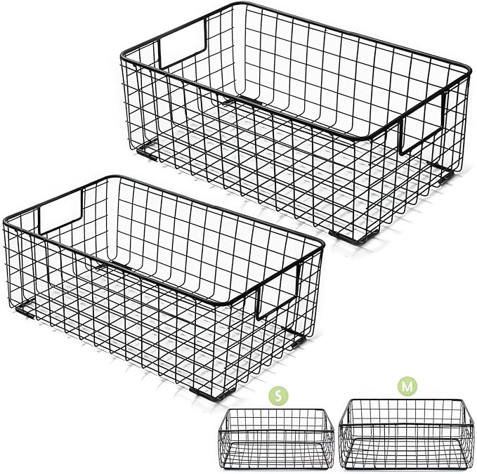 Kingrol 2 Pack Wire Storage Baskets by Kingrol