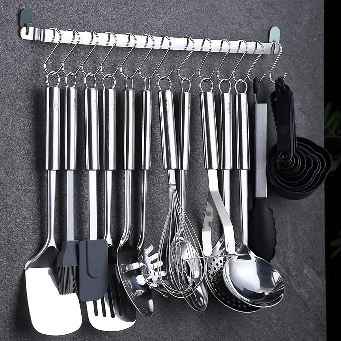 Berglander Kitchen Utensils Set 38 Pieces, Stainless Steel Cooking Utensils Set - Image 3