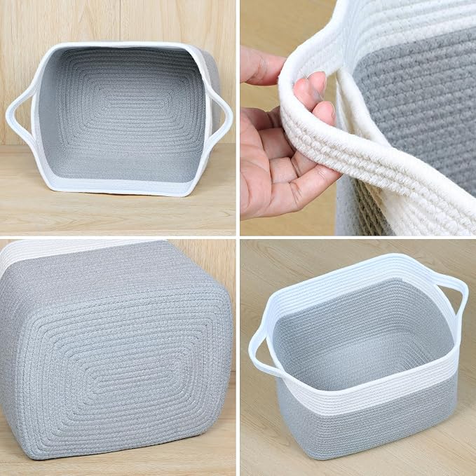 Kntiwiwo Storage Baskets for Organizing 14.7”x11”x9.6” Rope Storage Baskets for - Image 4