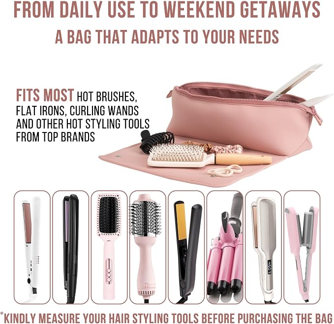 BAREFOOT CARIBOU Hair Tools Travel Bag and Heat Resistant Mat - Image 6