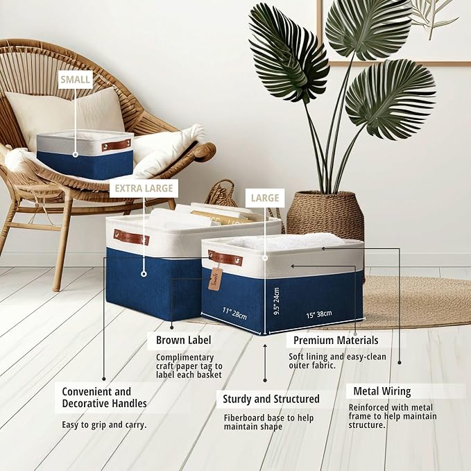 DECOMOMO Storage Baskets for Shelves - Image 7