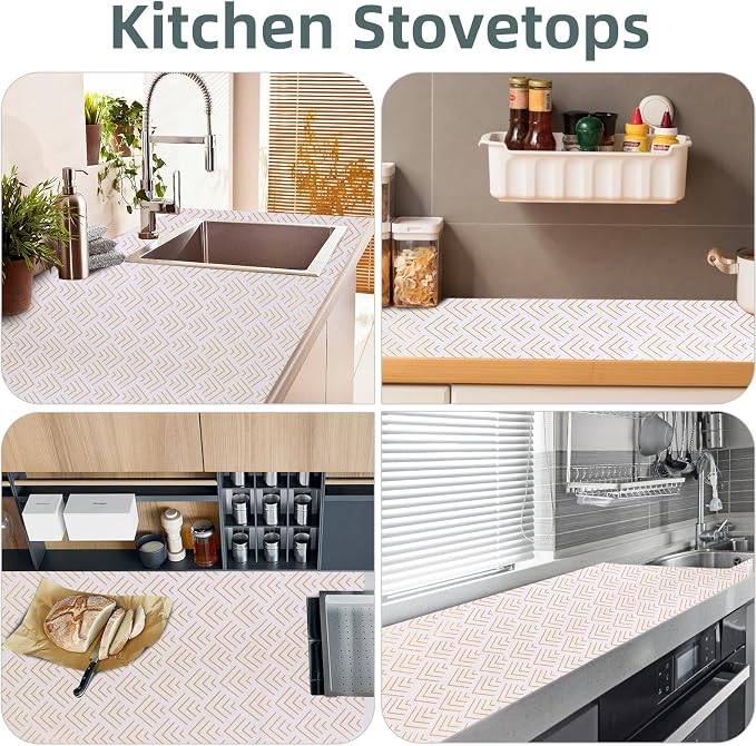 Shelf Liner for Kitchen Cabinets 12in x 10FT Non Adhesive Drawer Liner Non-Slip - Image 6