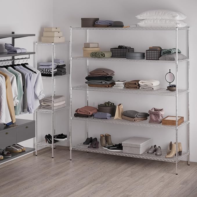 24" Deep x 72" Wide x 86" Height Wire Shelving Kit | 5-Tier | NSF Commercial - Image 5