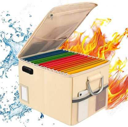 TOMKID Fireproof Document Box, Fire Proof Safe Box - Image 2