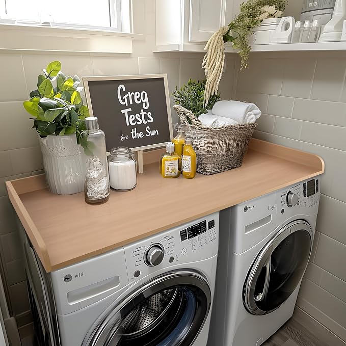 Kaboon Washer Dryer Countertop 58" x 28" Extra Large Version, Melamine - Image 6
