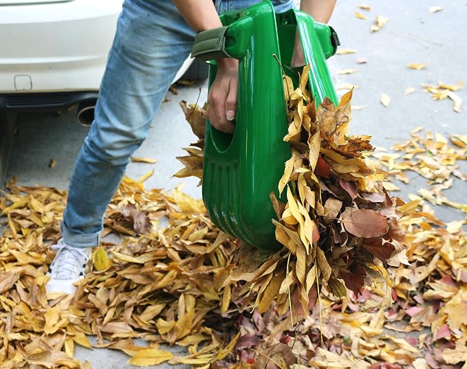Gardzen Plastic Large Leaf Scoop Hand Rakes, Debris and Yard Waste Removal - Image 5
