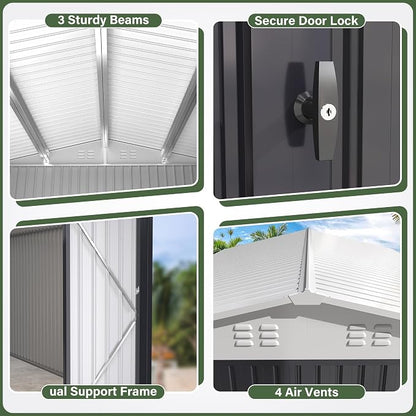 Polar Aurora 10x14 Outdoor Storage Shed, Garden Shed - Image 4