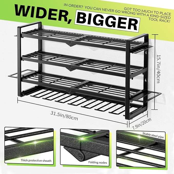 Large Power Tool Organizer Wall Mount, Garage Storage Cordless Tool Organizer - Image 6