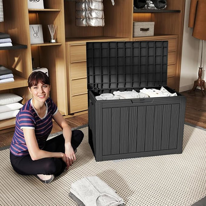 EasyUp 56 Gallon Outdoor Storage Box Waterproof, UV Resistant Deck Box Outdoor - Image 3