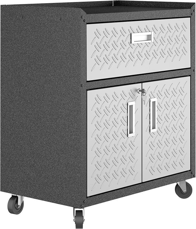 Manhattan Comfort Fortress Collection Modern Designed Mobile Storage Garage - Image 5