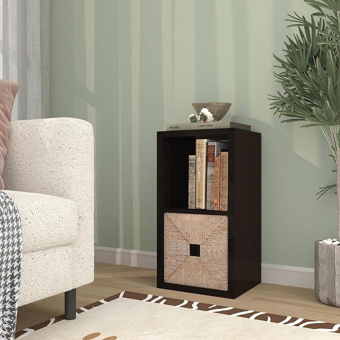 CTESNE【2026 Wooden Thick Frame 2 Cube Storage Organizer Shelf - Image 2