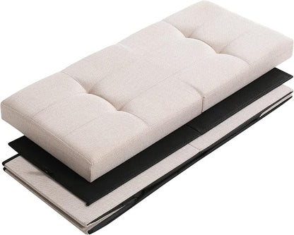 Storage Ottoman Bench Foldable Seat Footrest End of Bed Ottoman - Image 10