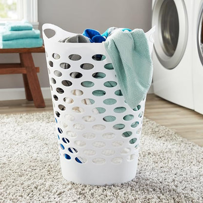 3 Pack Round Plastic Laundry Hamper - Image 3
