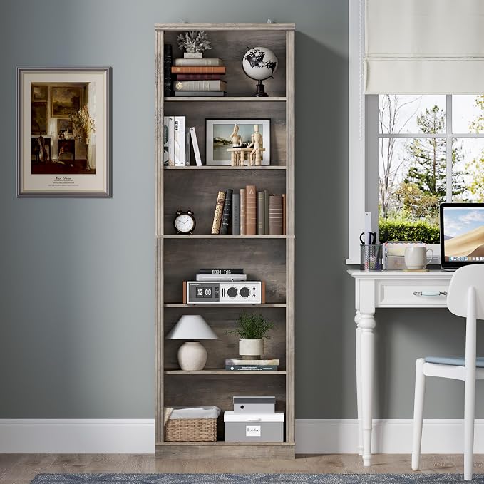 75" Tall Bookshelf, 6-Tier Floor Standing Bookcase - Image 3