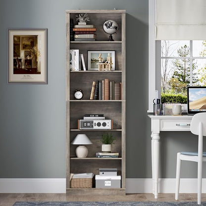 75" Tall Bookshelf, 6-Tier Floor Standing Bookcase - Image 3