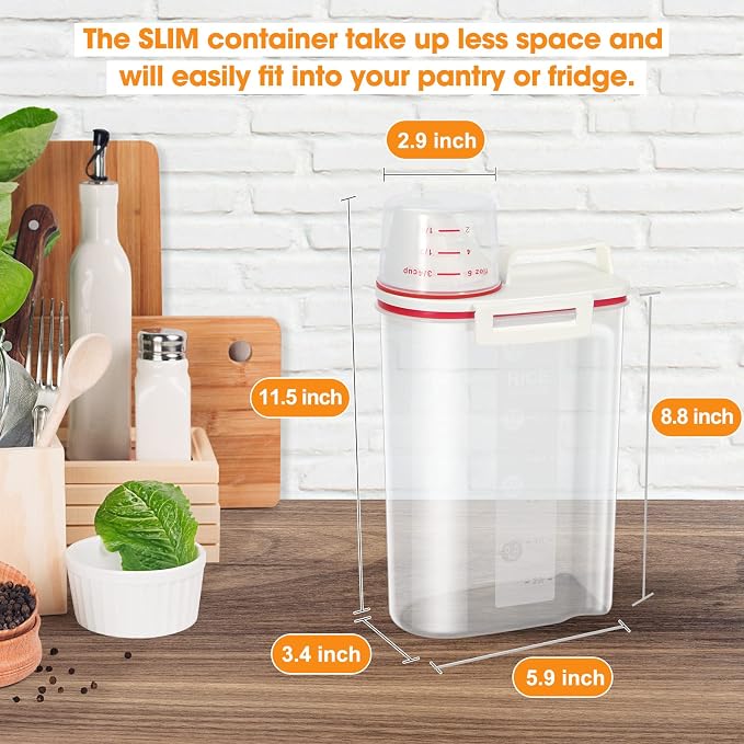 TBMax Rice Storage Container, Airtight Cereal Container Dispenser - Image 4