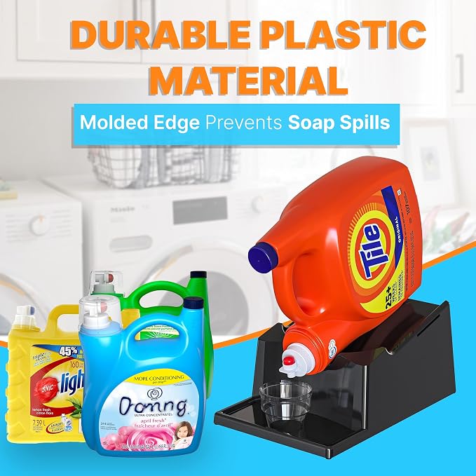 TidyFriend No-Spill Liquid Laundry Detergent Dispenser Holder, Laundry Soap - Image 7