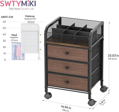 SWTYMIKI Rolling Makeup Organizer Cart - Image 2