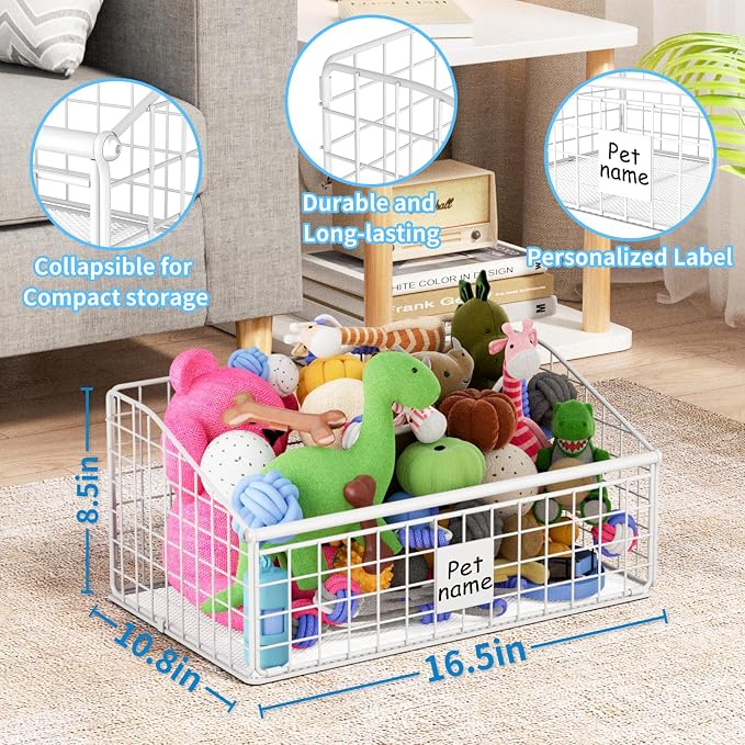 Kaiferty Indestructible Dog Toy basket, Medium Toy Box - Image 8