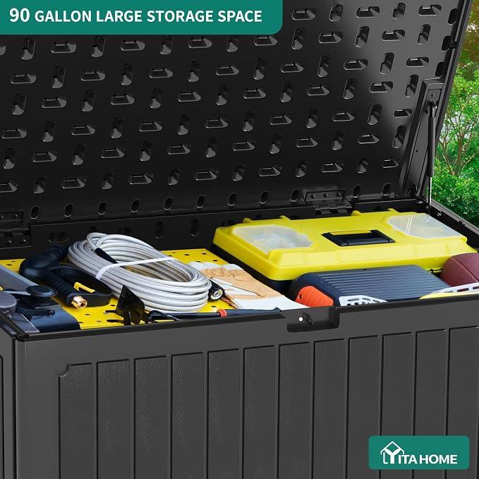 YITAHOME 90 Gallon Double-Wall Deck Box - Image 3