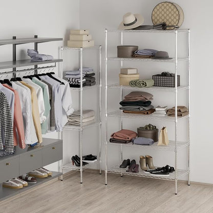 21" Deep x 42" Wide x 86" Height Wire Shelving Kit | 6-Tier | NSF Commercial - Image 2