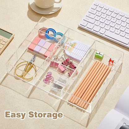 Acrylic Drawer Organizer Clear Desk Drawer Organizer Trays - Image 4