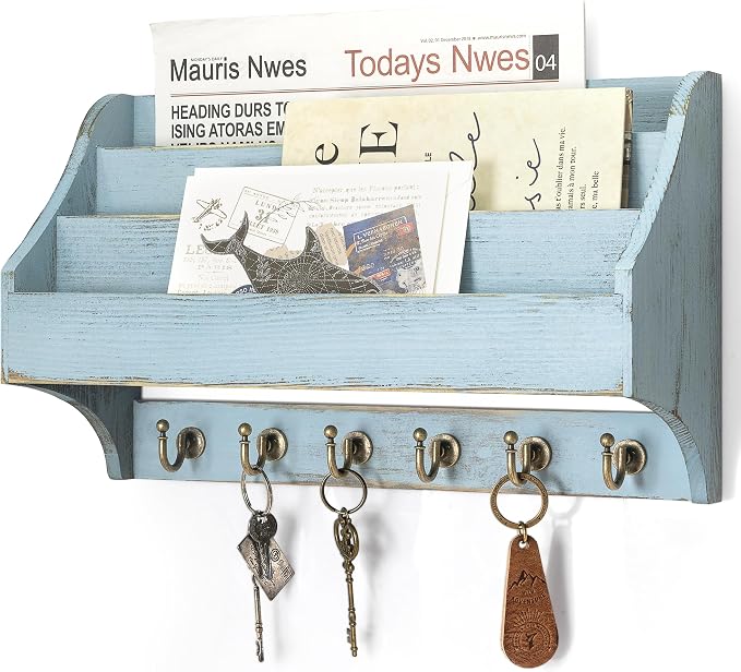 Rebee Vision Pine Wood Key Holder Wall Mount by REBEEVISION