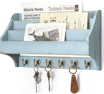 Rebee Vision Pine Wood Key Holder Wall Mount by REBEEVISION