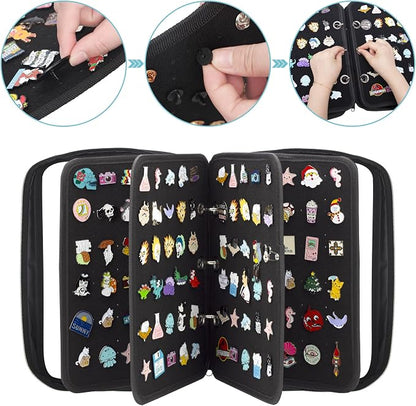Enamel Pin Display Pages Pin Carrying Case, Pins Collection Storage Organizer - Image 5