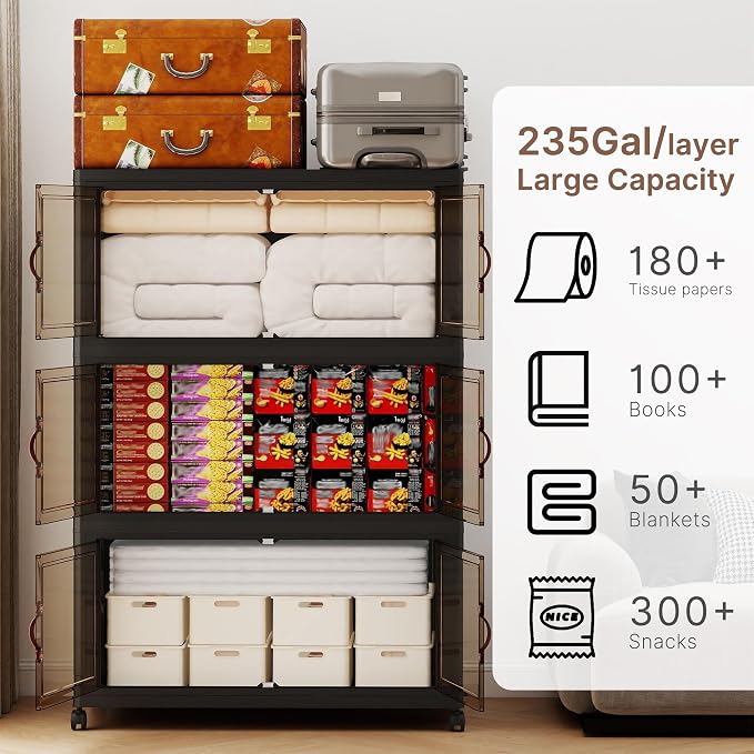 1016QT Extra Large Stackable Storage Bins - Image 3