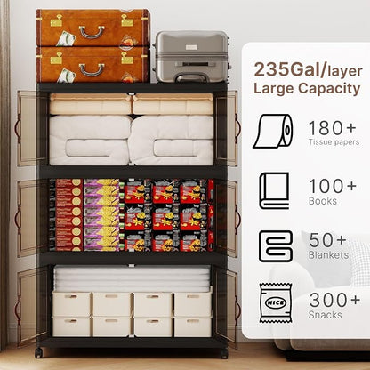 1016QT Extra Large Stackable Storage Bins - Image 3