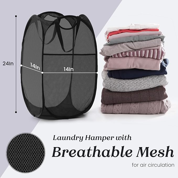 Collapsible Mesh Pop Up Laundry Hamper - Image 5