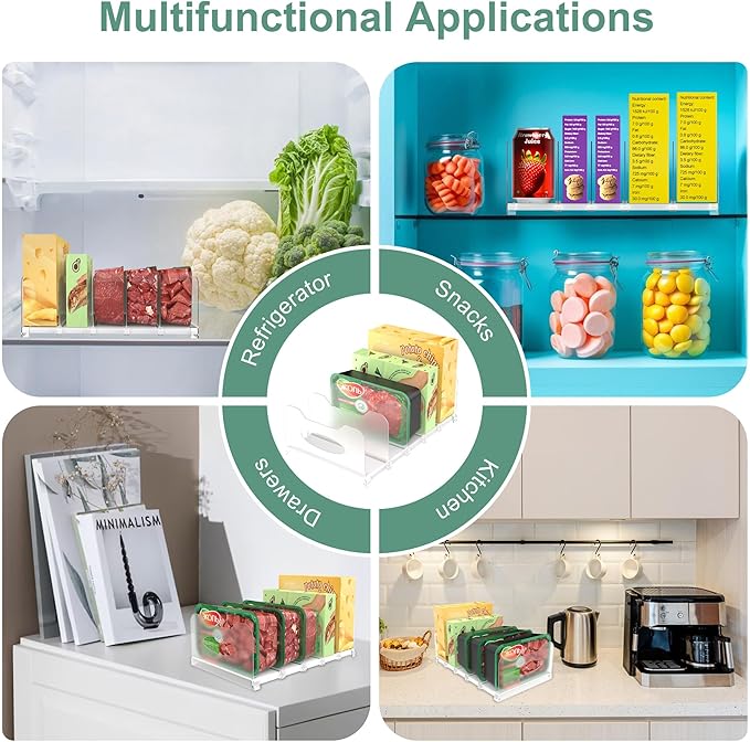 SURETIVIAN Freezer Organizer 12” Visible Fridge Organizer Rack - Image 7