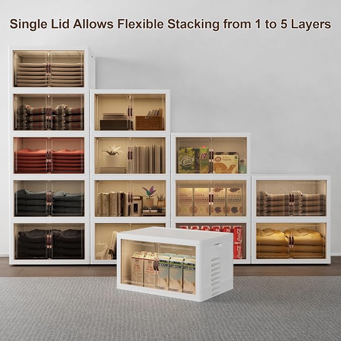 JOYMOOP Foldable Storage Cabinet Top Cover, Fits XL Storage Boxes, Dustproof - Image 6