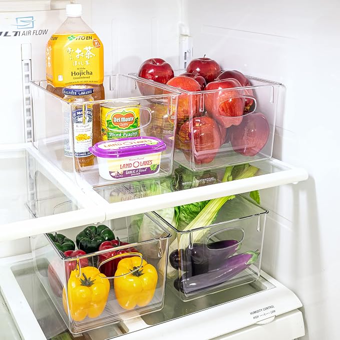 Sorbus Large Clear Plastic Storage Bins - Image 7