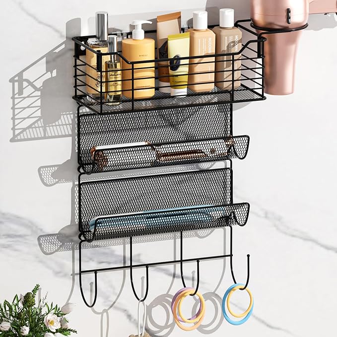 VITVITI Metal Hair Tool Organizer Wall Mount, Hair Dryer Holder by VITVITI
