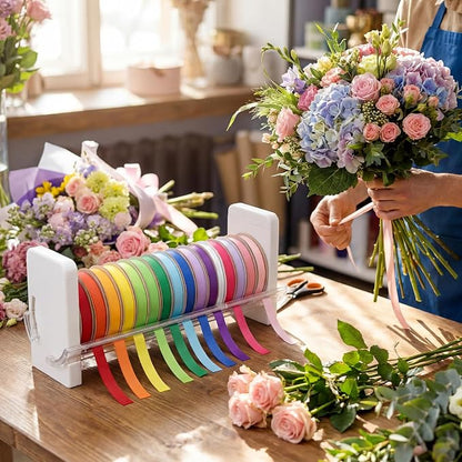 Kathfly 2 Set Plastic Ribbon Spool Holder Ribbon Rack - Image 4