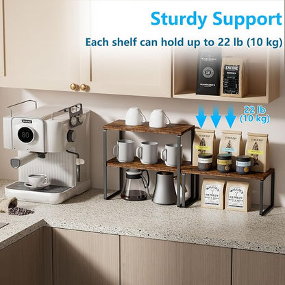 Kitchen Counter Organizer, Countertop Shelf, Adjustable, Stackable | Kitchen - Image 4
