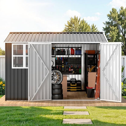 DWVO 10x10ft Large Tool Storage Shed by DWVO