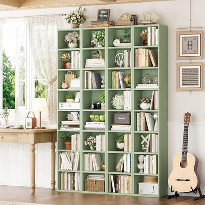 FOTOSOK Bookshelf Bookcase 8-Tier Narrow Bookshelf Tall CD Media Tower Rack | - Image 2