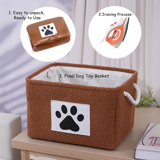 COMFY HOMI 2Pcs Dog Toy Basket - Image 4