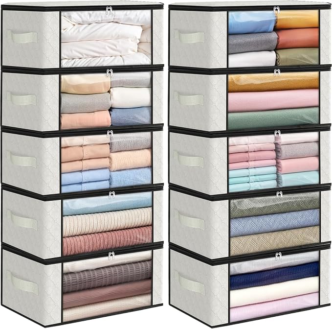 Fab totes 35L Closet Organizers and Storage, Foldable Under Bed Storage by Fabtotes