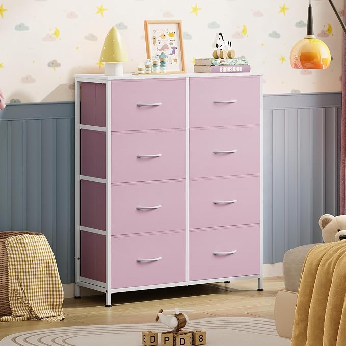 WLIVE 8 Drawer Fabric Dresser for Bedroom, Tall Storage Tower, breathable - Image 2